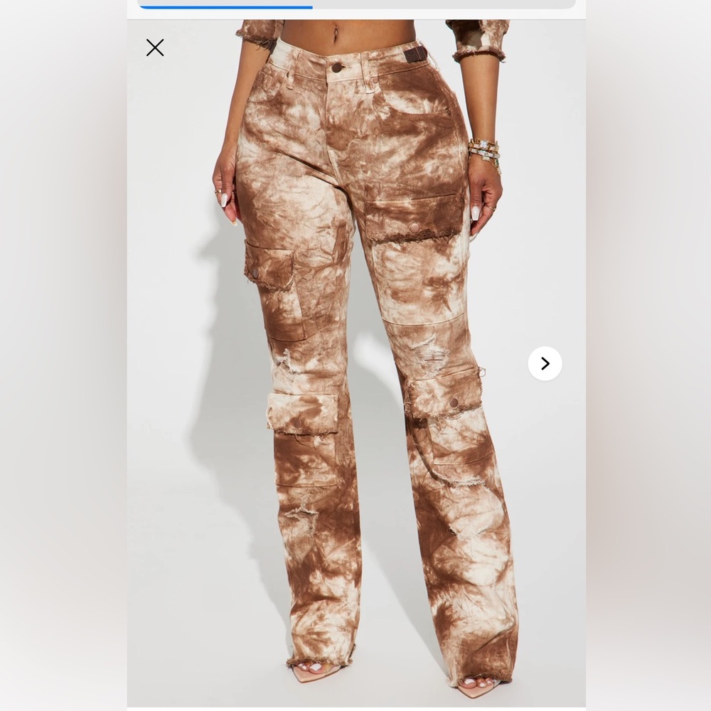 Brown Tie-Dye Women's Jeans 

Hard Days Longer Nights Cargo Jeans - Brown